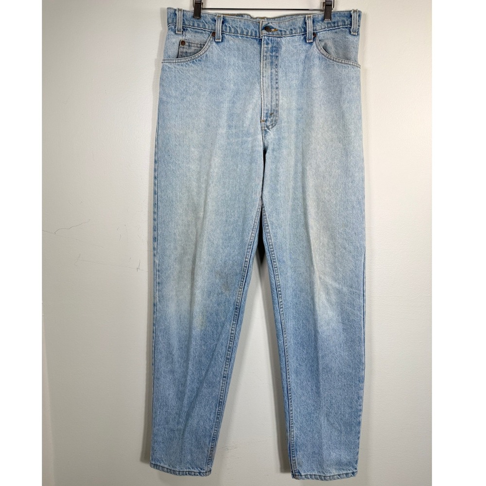 Levis 550 Mens 35x34 VTG Y2K‎ Relaxed Fit Tapered Leg Jeans Light Wash Fit USA